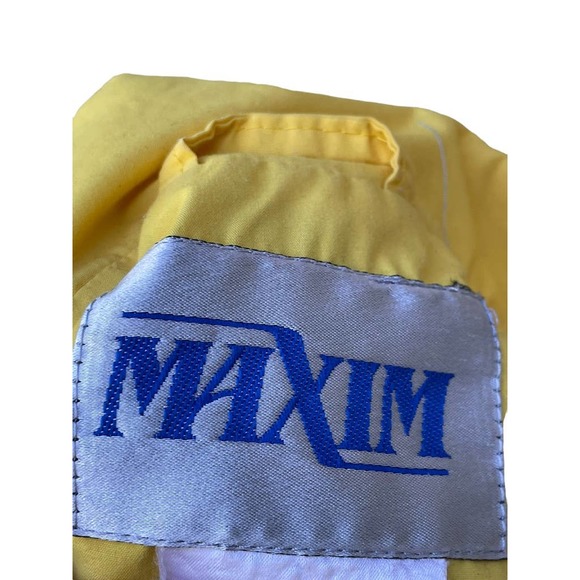 Vintage Maxim Women's Pullover Windbreaker Jacket Vented Yellow 10 - Picture 4 of 12